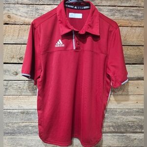 Red And White Adidas Polo‎ Size Small